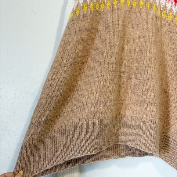 DEMYLEE X J.CREW Fair Isle Wool Mohair Blend Sweater in Multi Size M - Picture 5 of 12